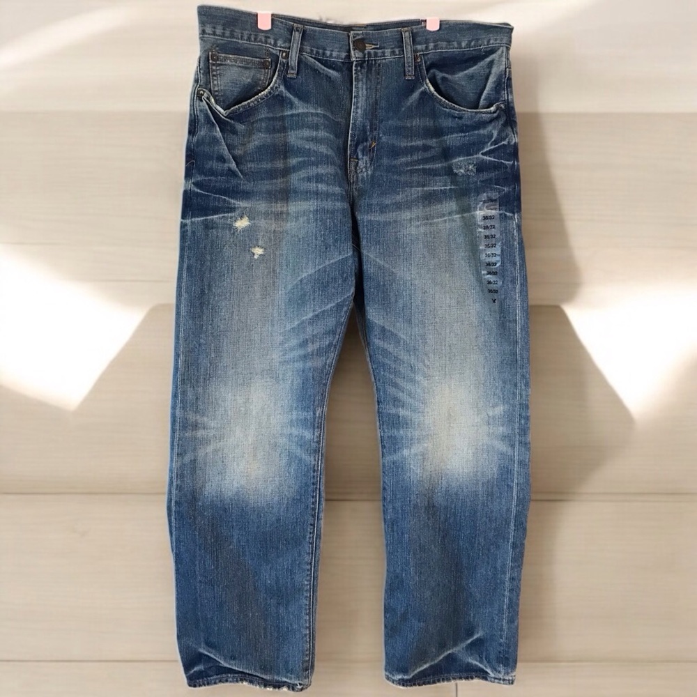 NWT Vintage American Eagle Relaxed Fit Jeans Size 36x32 Medium Rugged Destroy - Picture 5 of 6